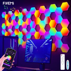 Smart RGB hexagon falilámpa – APP- és zene-szinkron vezérléssel